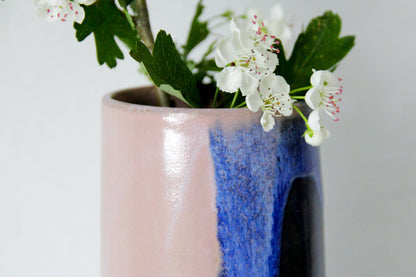 Vase volcan #3 Bleu et Rose - 2024