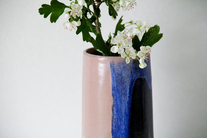 Vase volcan #3 Bleu et Rose - 2024