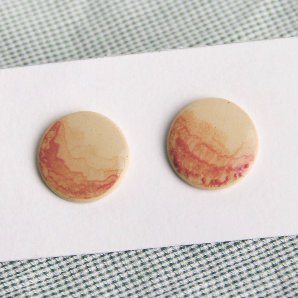 Boucle d'oreille - vague rose