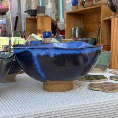 Grand saladier bleu roi