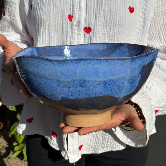 Grand saladier bleu roi