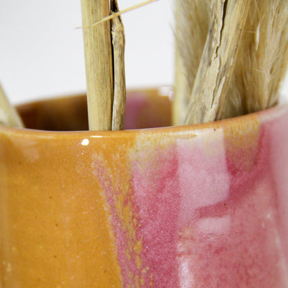 Volcano Vase | pink and green