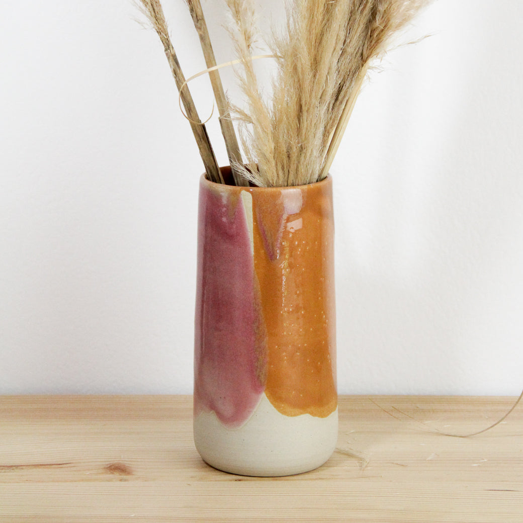 Volcano Vase | pink and green